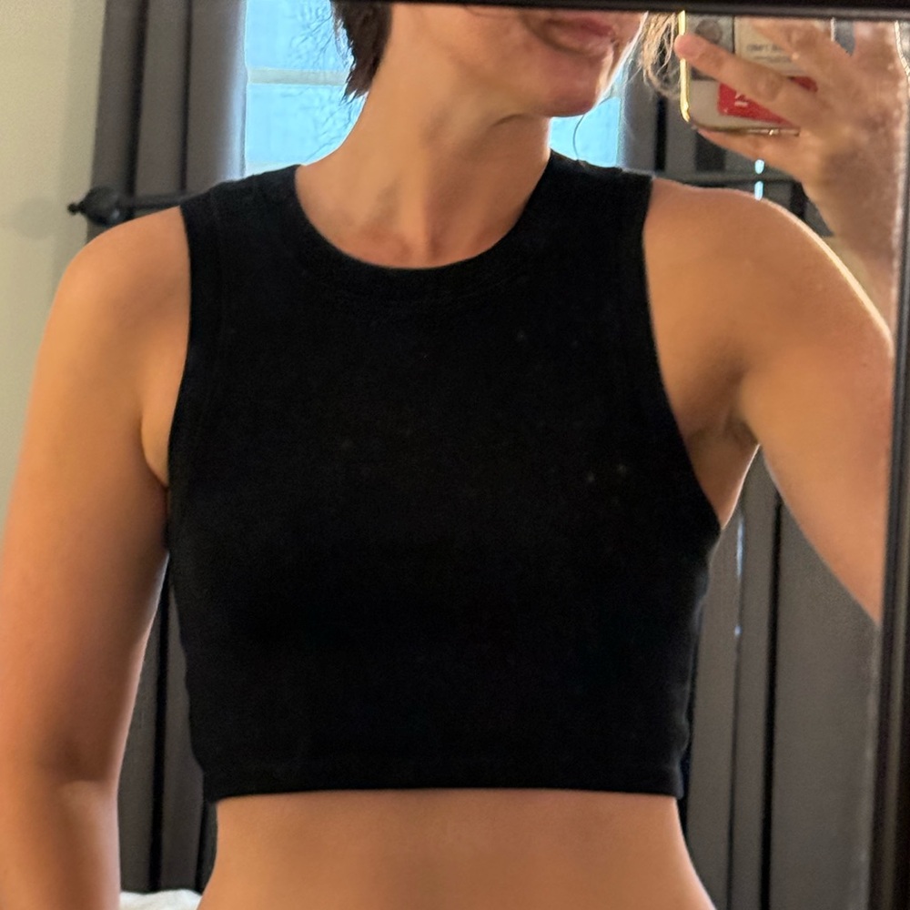 Zara Black Crewneck Tank Top